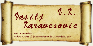 Vasilj Karavesović vizit kartica